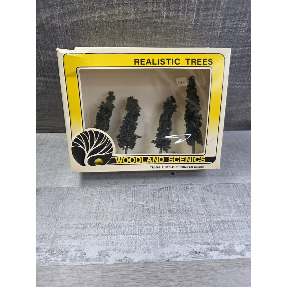 Vtg Woodland Scenics Realistic Ready Made Pine Trees 4-6" Conifer 1990 b199